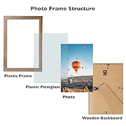 JCJMY 7x11 Picture Frame Rustic Brwon for Wall