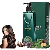 Mild Formula Long Lasting Hair Dye Set, Nourishing Plant-Based Hair Color, New Natural Hair Color Shampoo for Gray Hair Cover up, Single Step Herbal Single Agent Floral Dye (210ML, Chestnut Brown)