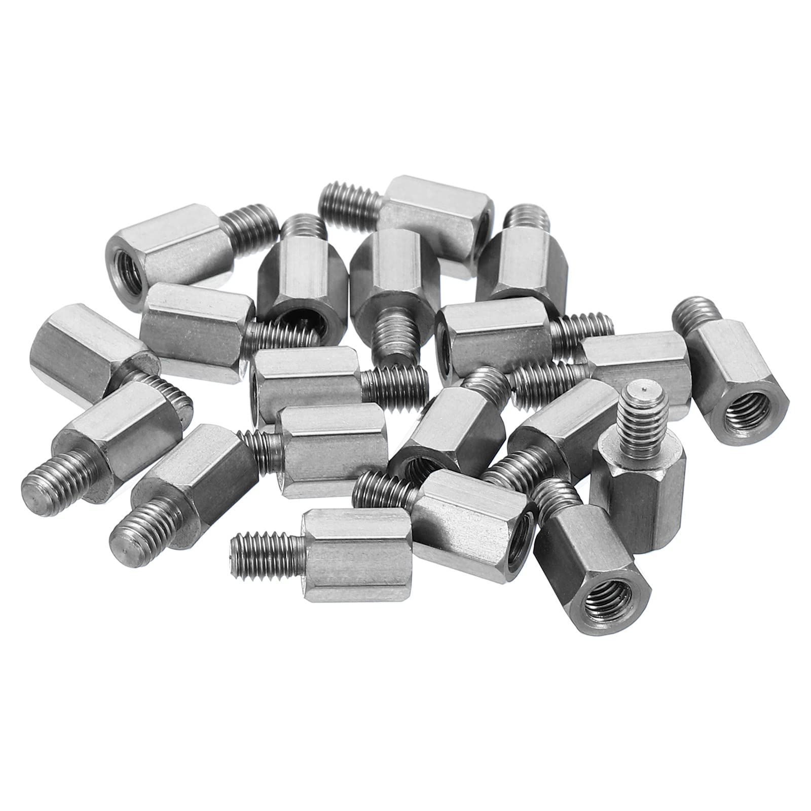 PATIKIL M3x6mm+4mm Male-Female Hex Standoff, 20 Pack Stainless Steel PCB Standoffs Screws for Motherboards, Computer Cases, Circuit Boards, Electronics