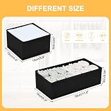 DIMJ 4 Pack Drawer Organisers Foldable Storage Boxes Black view 2