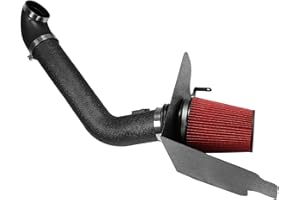 MILLION PARTS 3'' Cold Air Black Filters with Heat Shield Compatible with 2004-2008 Ford F150 V8 5.4L, Red