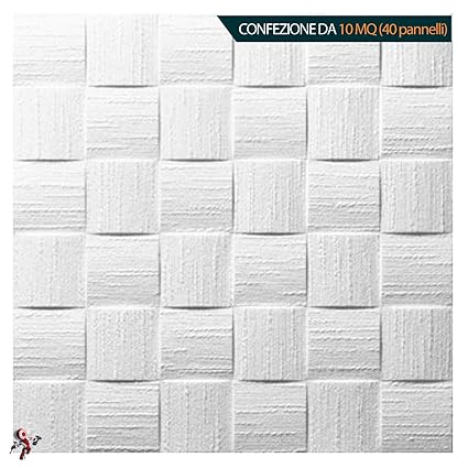 Pannello Polistirolo Decorativo Per Soffitto E Parete Effetto 3d Isolante Termico Spessore 1cm Dimensioni 50x50cm Decosa Confezione Da 10mq 40