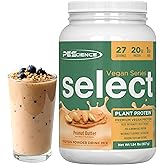 PEScience Select Vegan Protein Powder, Plant Based Protein Powder, Amazing Taste, Smooth Texture, Pea and Brown Rice Blend, Dairy Free, Lactose Free, Gluten Free - Peanut Butter Delight, 27 Servings