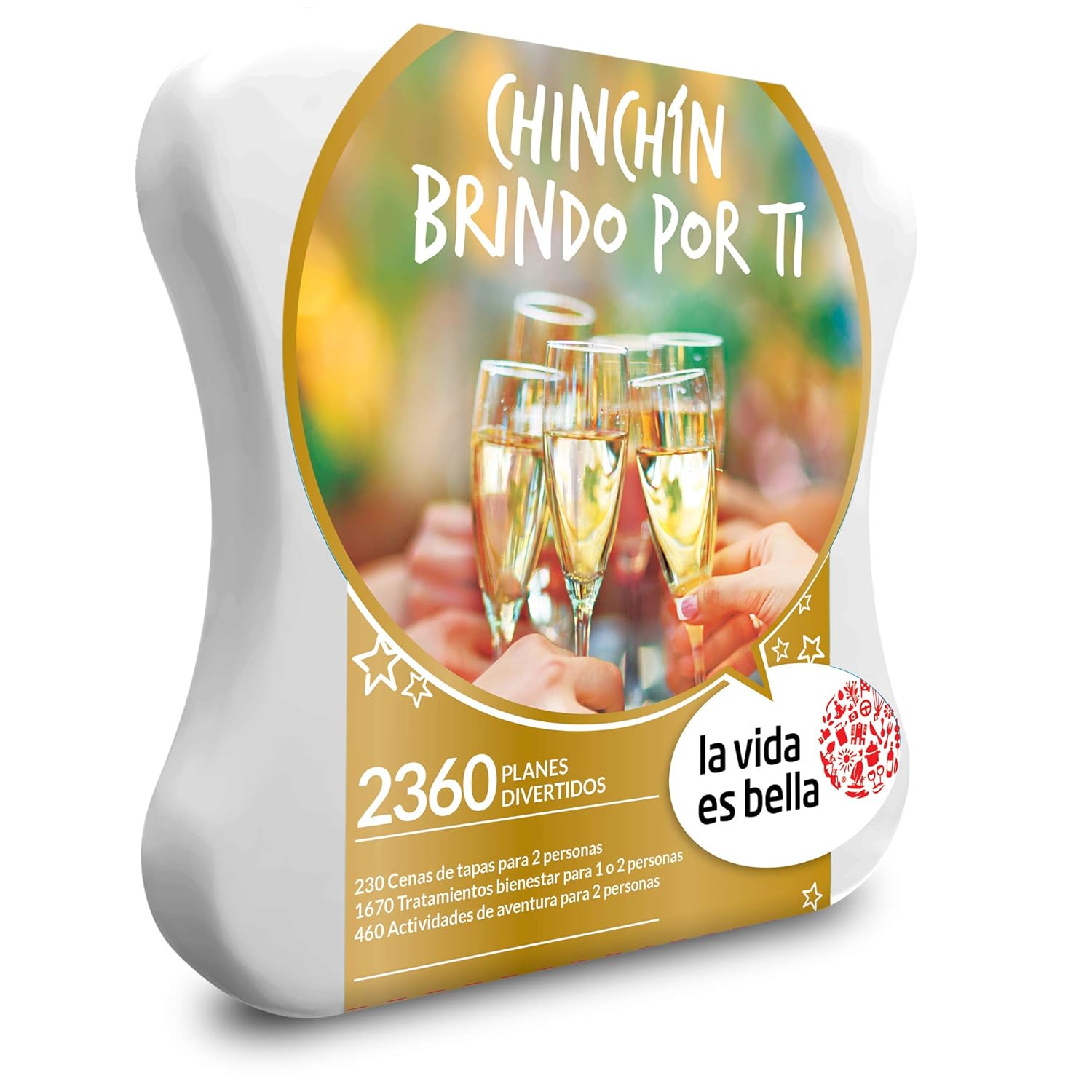 La vida es bella - Caja Regalo - CHINCHÍN BRINDO por TI - 2360 Planes como cenas de Tapas, tratamientos de Bienestar o experiencias de Aventura