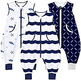 NOUJULOUN Toddler Sleep Sacks Sleep Sack 3T 4T 5T with legs Cozy comfy Baby Warable Blanket with 2-Way Zipper(3T-5T)
