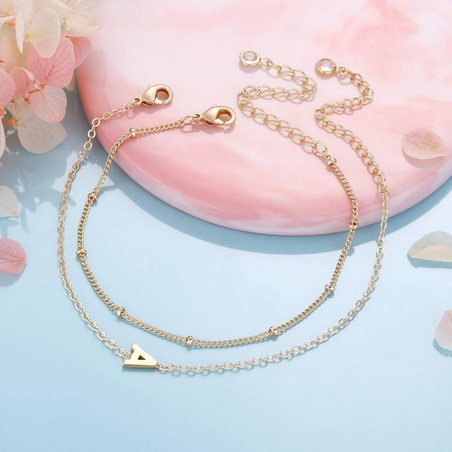 Dainty Gold Initial Bracelets for Women, 14K Gold Plated Gold Bracelets Initial Bracelets for Women Teen Girls Jewelry Chain Bracelets for Girls Kids Toddler Little Girls Jewelry Gifts Letter K: Jewelry