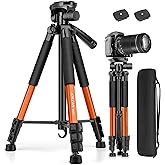 JOILCAN Tripod for Camera, 67" Heavy Duty Camera Tripod, Phone Tripods for Video Recording Photo Vlog, Aluminum Tripods with
