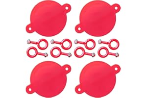 REPELFIRE FDC Breakable Plastic Caps 2-1/2” – Red Fire Department Connection Covers – Break-Off Style for FDC Inlet Protection – Durable Plastic – 2 Sets (4 Caps)