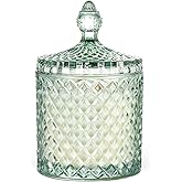 Lavender Vanilla Scented Candles, 14.8oz Large Wooden Wick Candle | Natural Soy Wax, 70H Long Burning | Non Toxic | Clean Burn, Big Candles for Home Scented, Gift for Women & Men