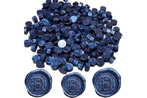 ONWINPOR 200Pcs Wax Sealing Beads for Wax Sealing Stamp, Perfect for Christmas Cards, Envelopes, Invitations, Wine Packages, Letter Sealing (Sea Blue)