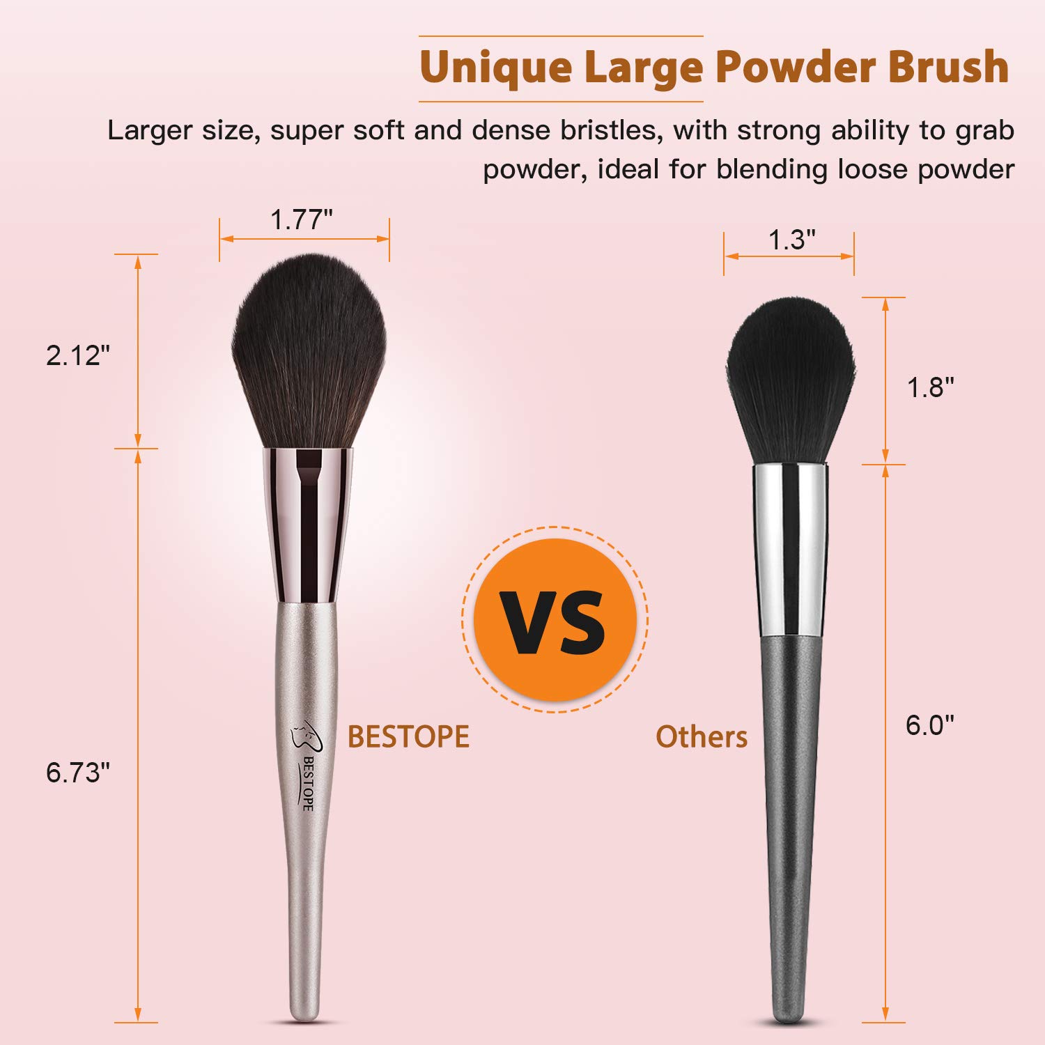 BESTOPE 18 Pcs Makeup Brushes Belly-type Handle Series Professional Premium Synthetic Contour Blush Foundation Concealers Highlighter Eye Shadows Cosmetic Brushes: Beauty