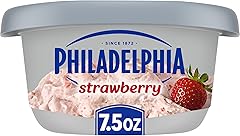 Philadelphia Flavored Cream Cheese Spread, 1 Tub, for Smooth, Spreadable Mornings, Strawberry, No Artificial Preservatives, F