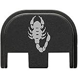 NDZ PerformanceRear Slide Cover Plate for Glock 17 19 19X 22 23 26 27 34 45 Gen 5 9MM .40 S&W Laser Engraved Anodized Aluminum in Black - Choose Design