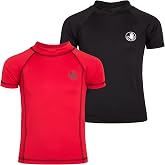 Body Glove Toddler and Baby Boys Swim Shirt 2 Pack UPF 50+ Rash Guard 2T-5T | Sizes Run Small, Consider Sizing Up, Quick-Dry Fabric and UPF 50+ Sun Protection Keep Little Swimmers Comfortable Outdoors