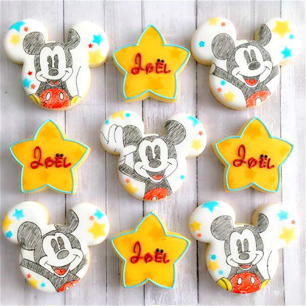Amazon Keniao ミッキーマウスクッキー型 4個セット ミッキーマウスの耳 横顔 手のひらの形 キャンディー フォンダンクッキーカッター ステンレスス製 クッキー型 オンライン通販