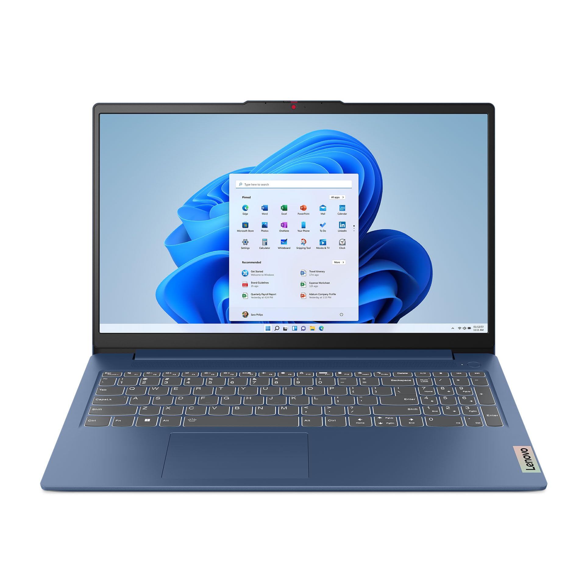 Lenovo IdeaPad Slim 3 | 15.6 Inch Full HD Laptop | Intel N100 | 4GB DDR5 RAM | 128GB NVMe SSD | Windows 11 Home | Abyss Blue
