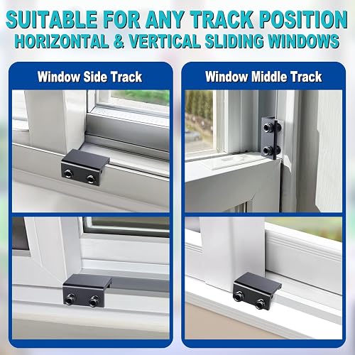 No Drill Installation Window Lock 12 Pack Sliding Window Locks ...