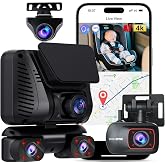 Driveye 4K Dash Cam,5 Channel 360&deg; View,AI Adas System,Free 128G Card,GPS | Voice Control,Baby Car Camera for Back Seat,Built-in 5GHz Wi-Fi,Night Vision,24H Parking Mode,G-Sensor