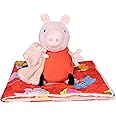 PLUSHIBLE BRIDGING MILES WITH SMILES Peppa Pig Plush Blankie Bestie | Stuffed Animal with Soft Blanket | Baby Essentials | Ultra Soft, Sensory Fabric | Machine Washable | Newborn Blanket - Pink