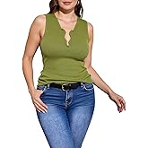 winkbay Women's Plus Size Notch V Neck Sweater Vest Dressy Casual Sleeveless Knit Tank Tops
