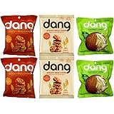 Dang Gluten Free Non-GMO Coconut and Sticky Rice Chips 3 Flavor 6 Individual Bag Variety Bundle, (2) each: Original Sticky-Rice, Sriracha Sticky-Rice, and Original Coconut (.7 Ounces)