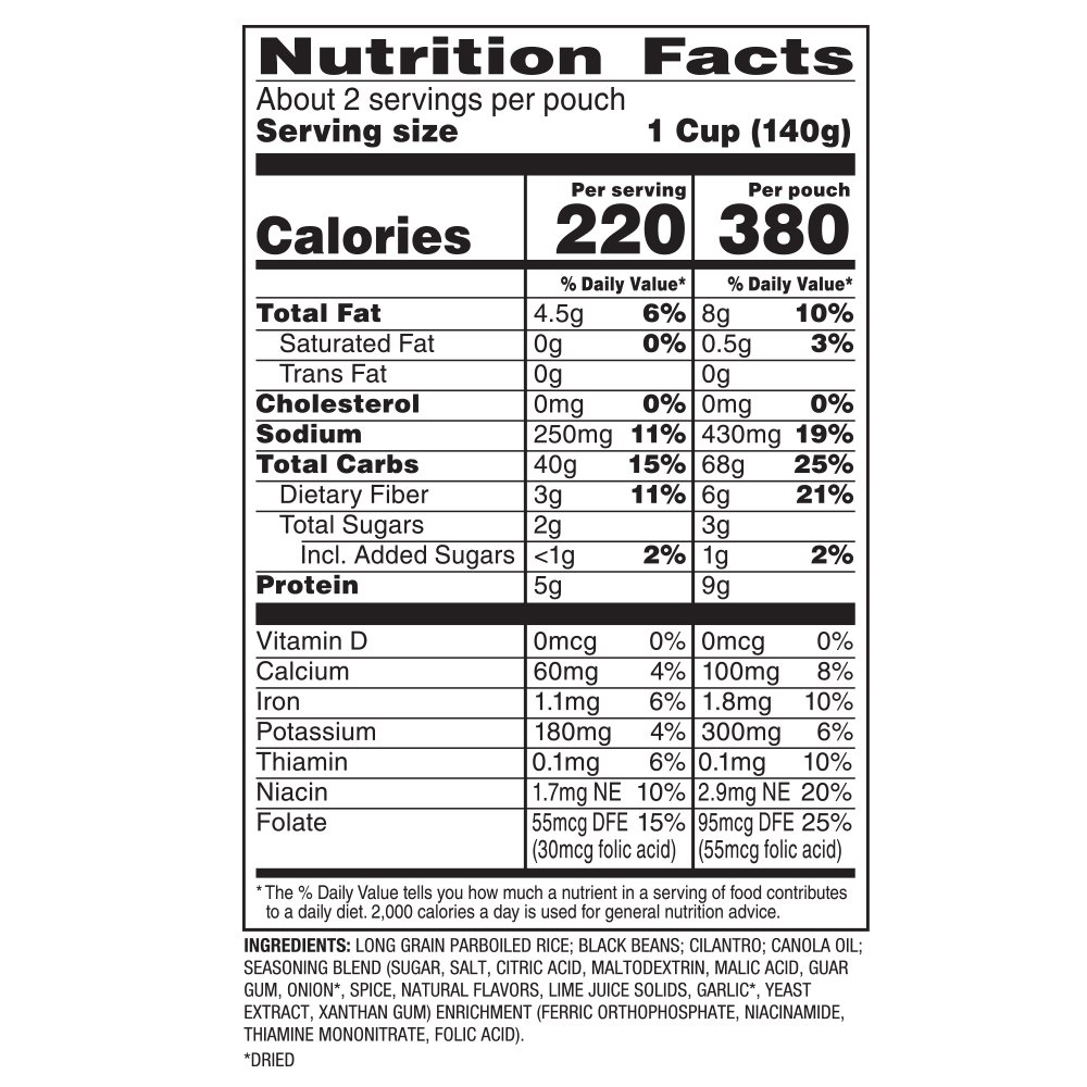 30 Uncle Ben's Ready Rice Nutrition Label Label Design Ideas 2020