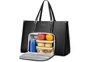 MATEIN Tote Bags for Women, Work Bag with Lunch Compartment, 15.6 Inch Laptop Bag for Women, Insulated Office Tote Bag, Styli