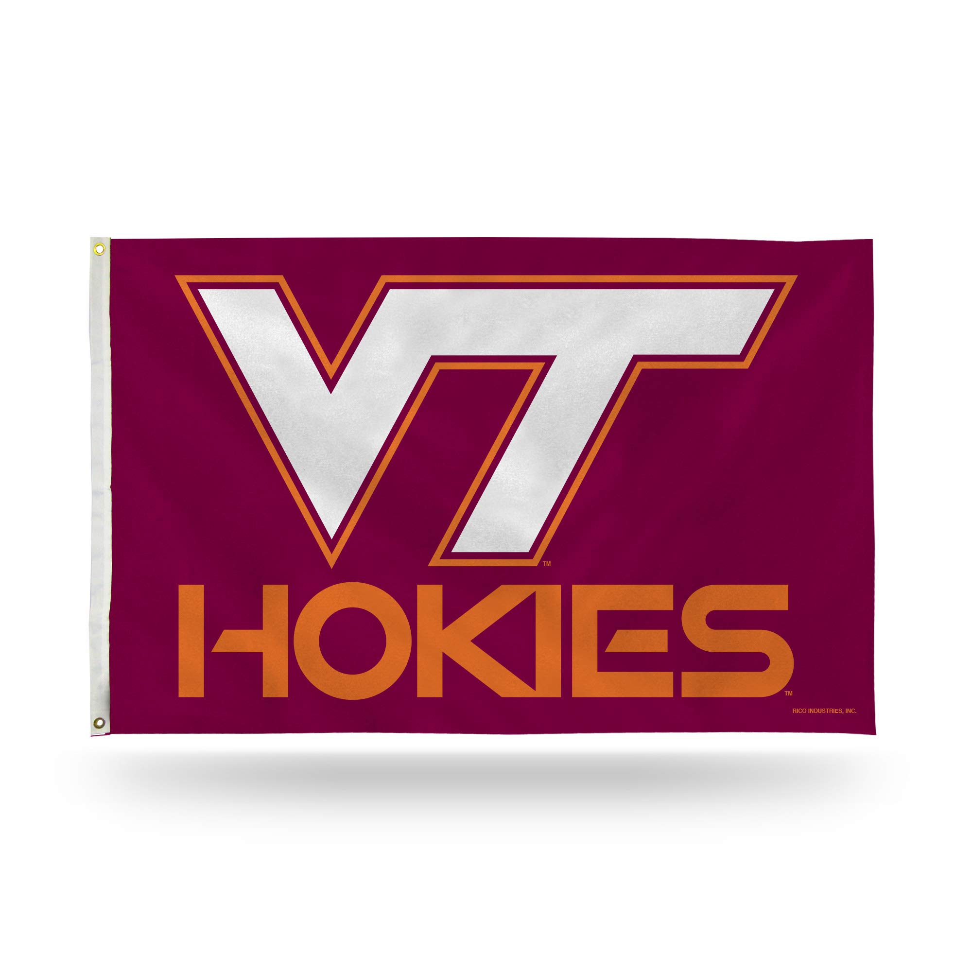 NCAA Rico Industries 3-Foot by 5-Foot Single Sided Banner Flag with Grommets, Virginia Tech Hokies
