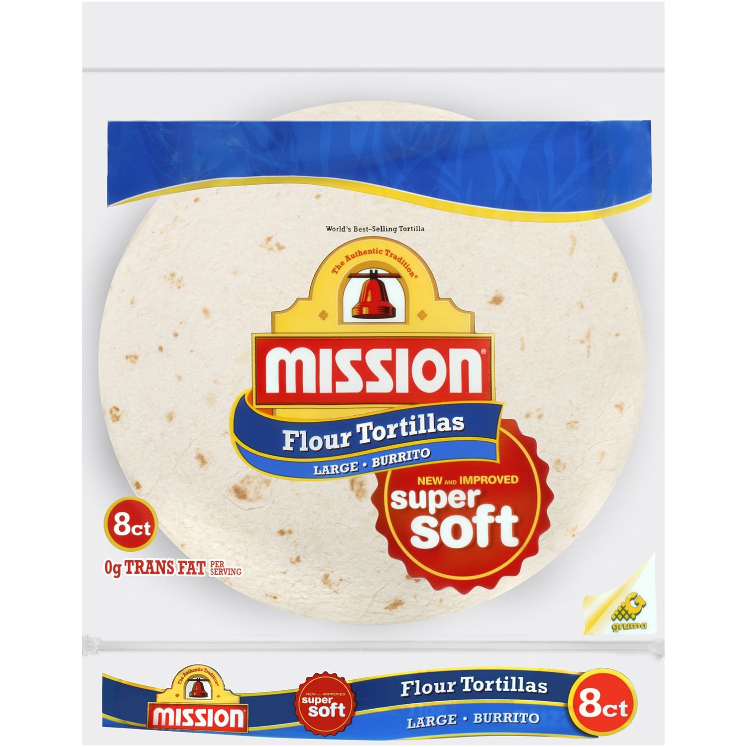 Mission Flour Tortilla Burrito Large Size 8 Count 20oz Bag Pack Of 6 Amazon Com Grocery Gourmet Food