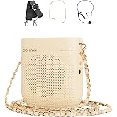 Voice Amplifier for Teachers, Portable Bluetooth Wired Microphone &amp; Speaker, Rechargeable Bullhorn Megaphone for Classroom, Meetings, Yoga, Training, Tour Guides K3 (Skin Tone)