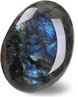 XIANNVXI Moonstone Labradorite Palm Stone 2.4 Inch Crystal Healing Gem view 1