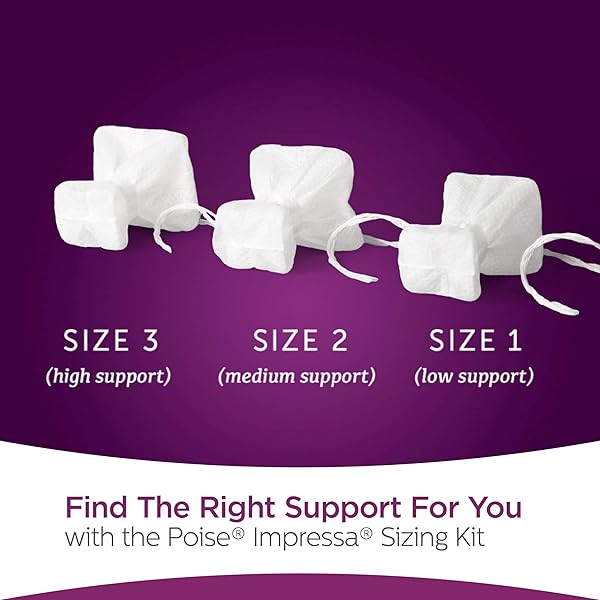POISE IMPRESSA INCONTINENCE BLADDER SUPPORT FOR WOMEN, BLADDER CONTROL, SIZE 1, 21 COUNT (PACKAGING MAY VARY)