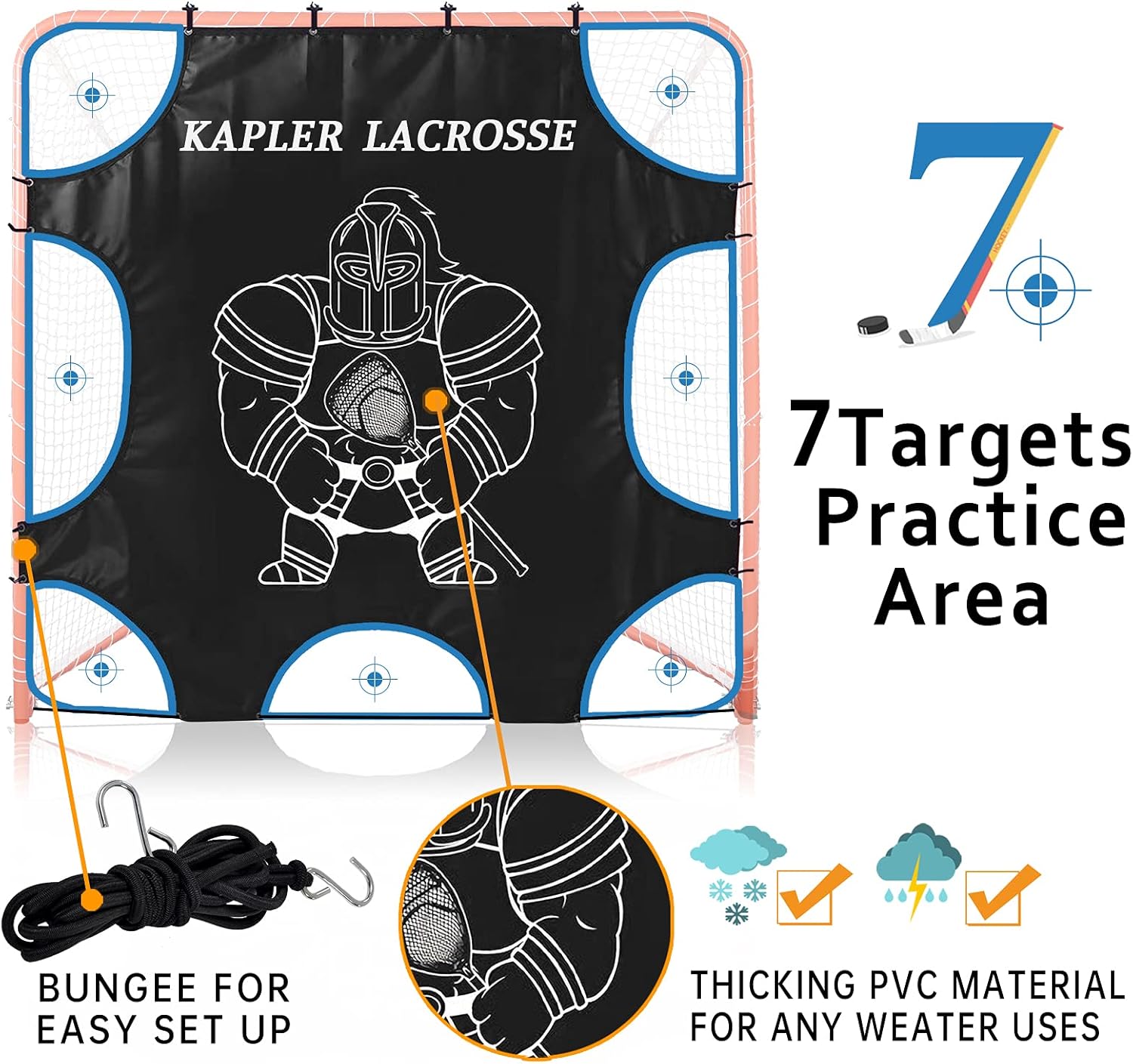 Lacrosse Goal Target Lacrosse Goal Shooting Target 6’X 6’ Corner Targets for Shooting Practice Fits Any Standard Size Lacrosee Goal: Sports & Outdoors