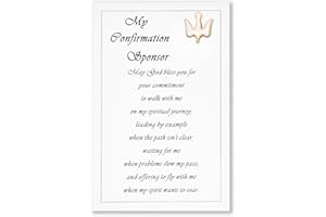 DUDUBOY Confirmation Sponsor Gifts - Holy Spirit Dove Cross Pin with Touching Sentiment - Confirmation Decorations Scratch Off Will You be My Confirmation Sponsor Card - Confirmation Gifts for Teenage Girls/Boys