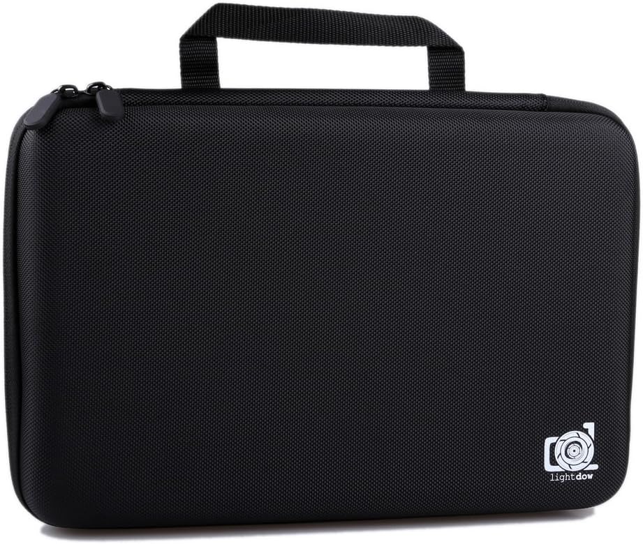 Lightdow Case Water Resistant Protective EVA Bag Storage Box for LD4000 LD6000 Yi Campark Crosstour AKASO APEMAN FITFORT EKEN DBPOWER Sports Action Cameras (Large)
