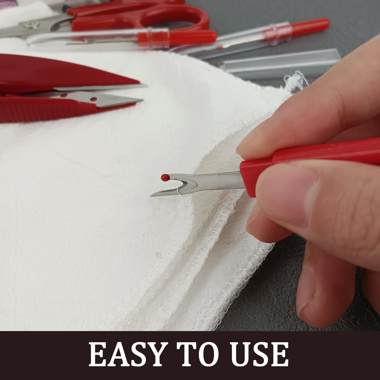 Sewing Seam Ripper Tool Thread Remover Kit 2 Big and 2 Small Handy Stitch Tools 1 Pack Thread Snips,1Pack 5 Scissor, 1 Sewing Tape Measure