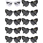 Weewooday 10 Pairs Heart Sunglasses Cat Eye Bachelorette Bridesmaid Sunglasses for Women Wedding Bachelorette Party Favors