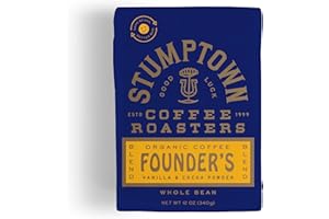 Stumptown Coffee Roasters, Founder's Blend - Organic Whole Bean Coffee - 12 Ounce Bag, Flavor Notes of Vanilla and Cocoa Powder