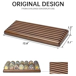 DecoWoodo 7 Rows Challenge Coin Display Stand