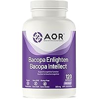 AOR Bacopa Enlighten 300mg, 120 Capsules 120-Day Supply - Vegan & Gluten-Free Supplement for Cognitive Support, Mental Clarit