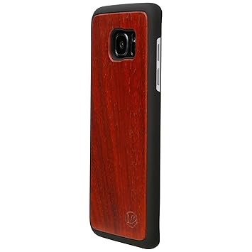 Ultratec Schutzhülle für Samsung Galaxy S7 Edge, Naturholz-Hülle mit Special Eye, Palisanderholz