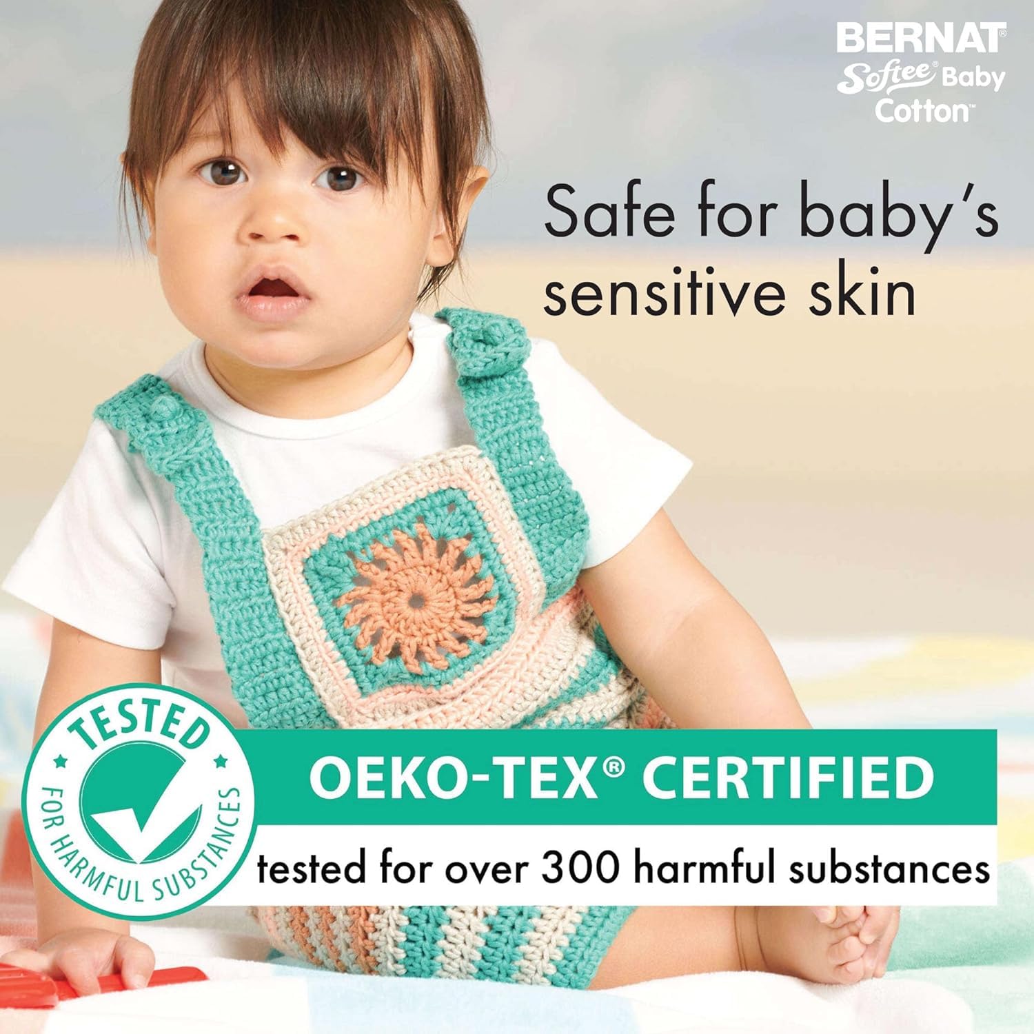 Bernat Softee Baby Cotton YARN, Aqua Mist