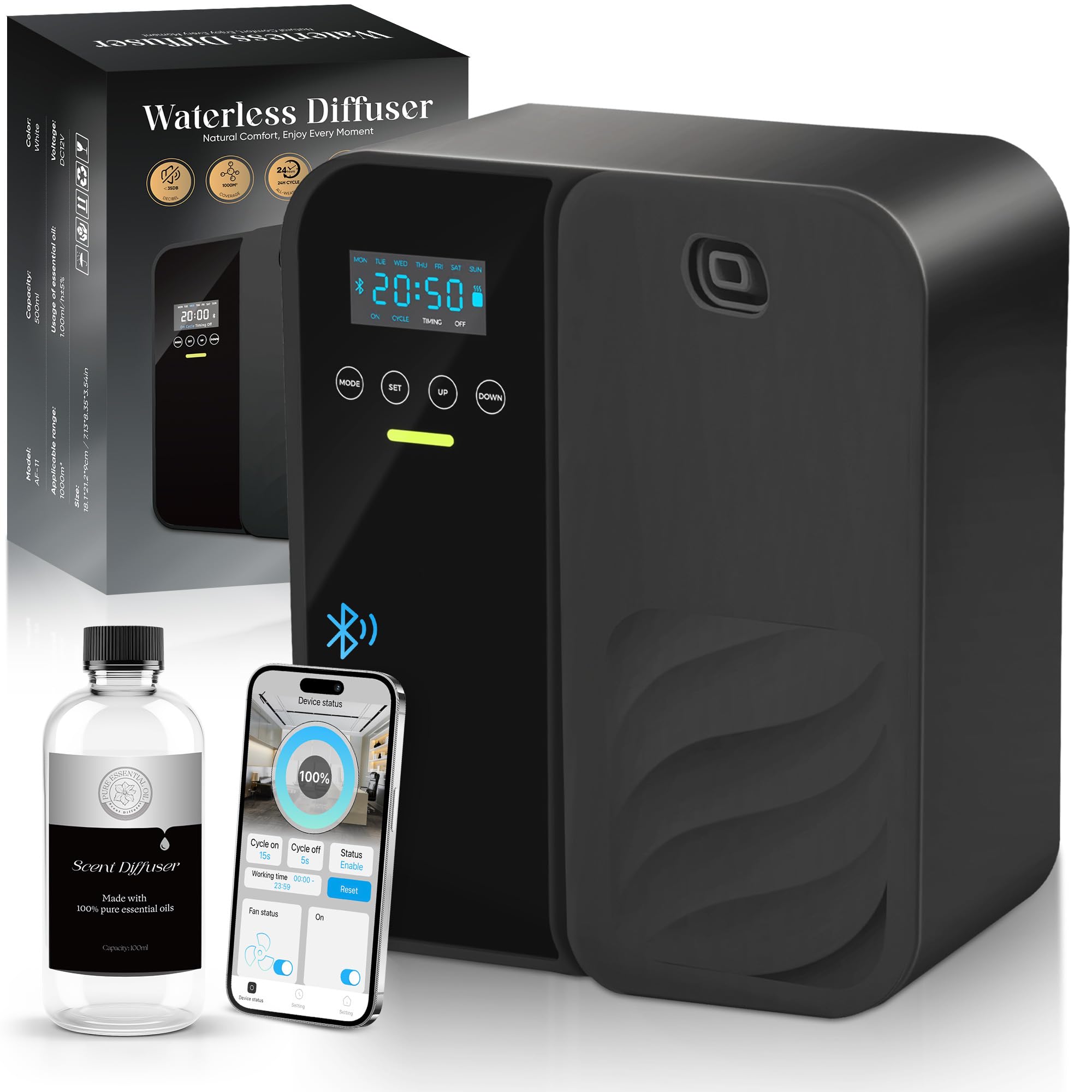 Photo 1 of Hotel Scent Diffuser, House Scent Machine, 5000 Sq.Ft of Coverage, 500ml Large Capacity Aromatherapy Machine, Scent Diffusers for Home Large Room, Office Waterless Essential Oil Diffuser