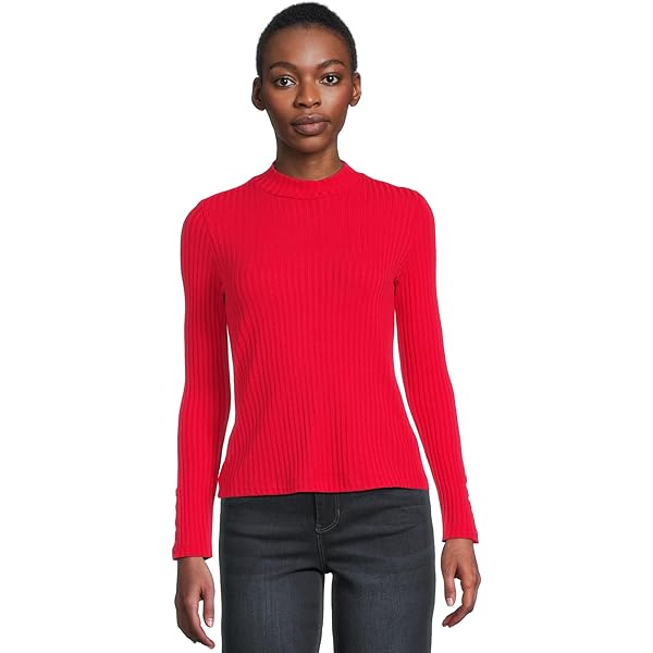 Liverpool Los Angeles Womens Ruffle Sleeve Square Neck Sweater Top