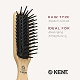 Kent Brushes PF20 Midi Detangling Fat Pin Narrow Brush Beech Wood Natural view 6