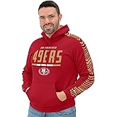 Zubaz NFL Men's Fleece Hoodie with Zebra Tonal Sleeve Panel (Small - 5X-Large)