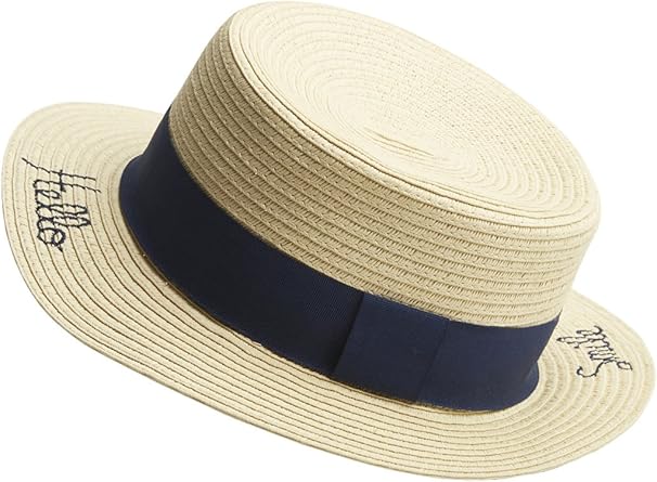 Cyrillus Chapeau Brode Fille 55 Paille Amazon Fr Vetements Et Accessoires