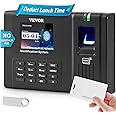 VEVOR Time Clock, Employee Attendance Machine with Fingerprint, RFID and PIN Punching in One, Standalone Biometric Clock in Machine for Employees Small Business with 5 RFID Cards & No Monthly Fees