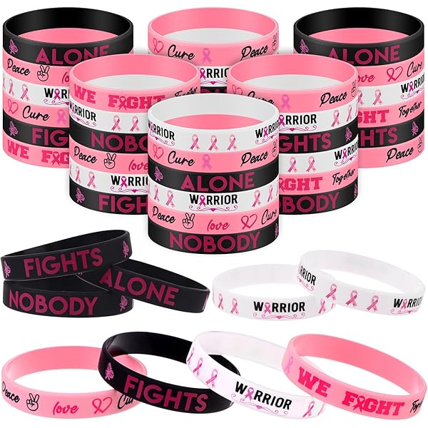 PHAETON Lot De 20 Porte-clés En Ruban Rose Pour La Sensibilisation Au Cancer Du Sein – Cadeau Inspirant Pour Survivante Du Cancer Pour Femme, Argent, 7,5 Cm, Argent