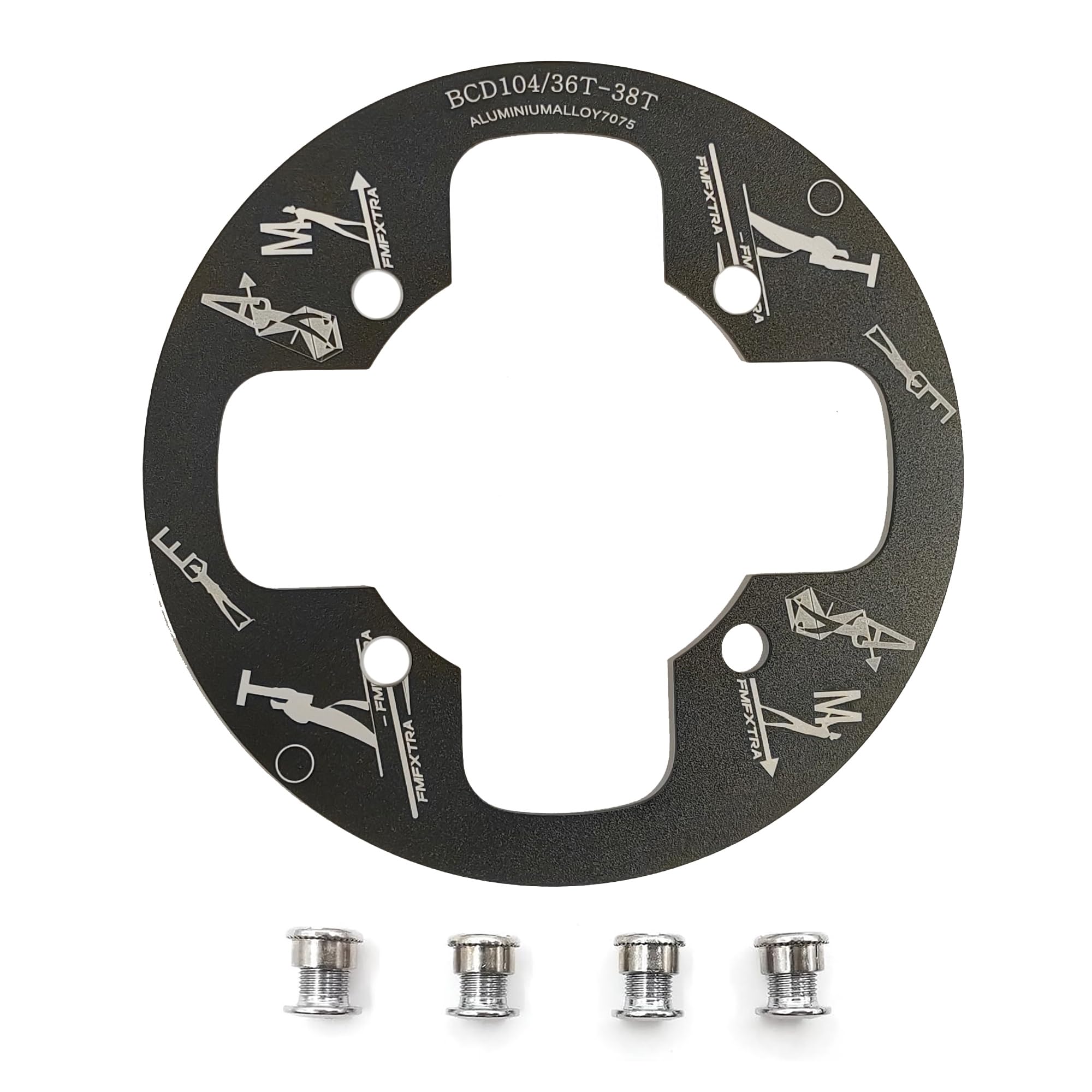 UPANBIKE Mountain Bike Chainring Guard BCD 104mm Aluminum Alloy Chainring Protector Cover For 36~38T Bicycle Chainring Sprockets